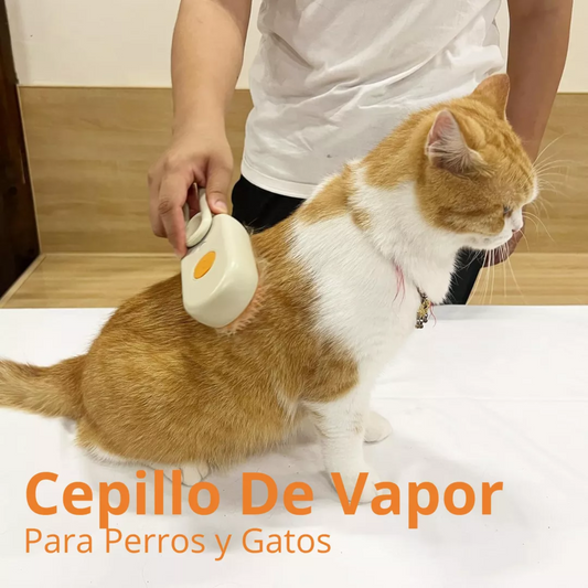 Cepillo de Vapor 3 en 1 para Mascotas – Desenreda, Limpia y Relaja