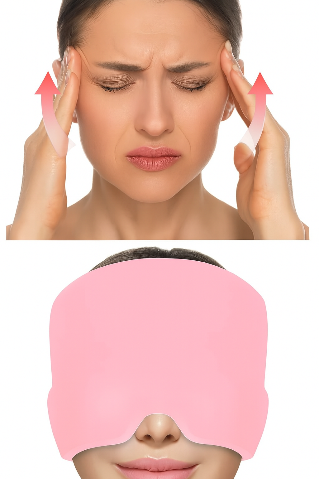 Gorro de Gel Terapéutico 180° – Alivio en frío y calor para migrañas, ojos hinchados, estrés y fatiga
