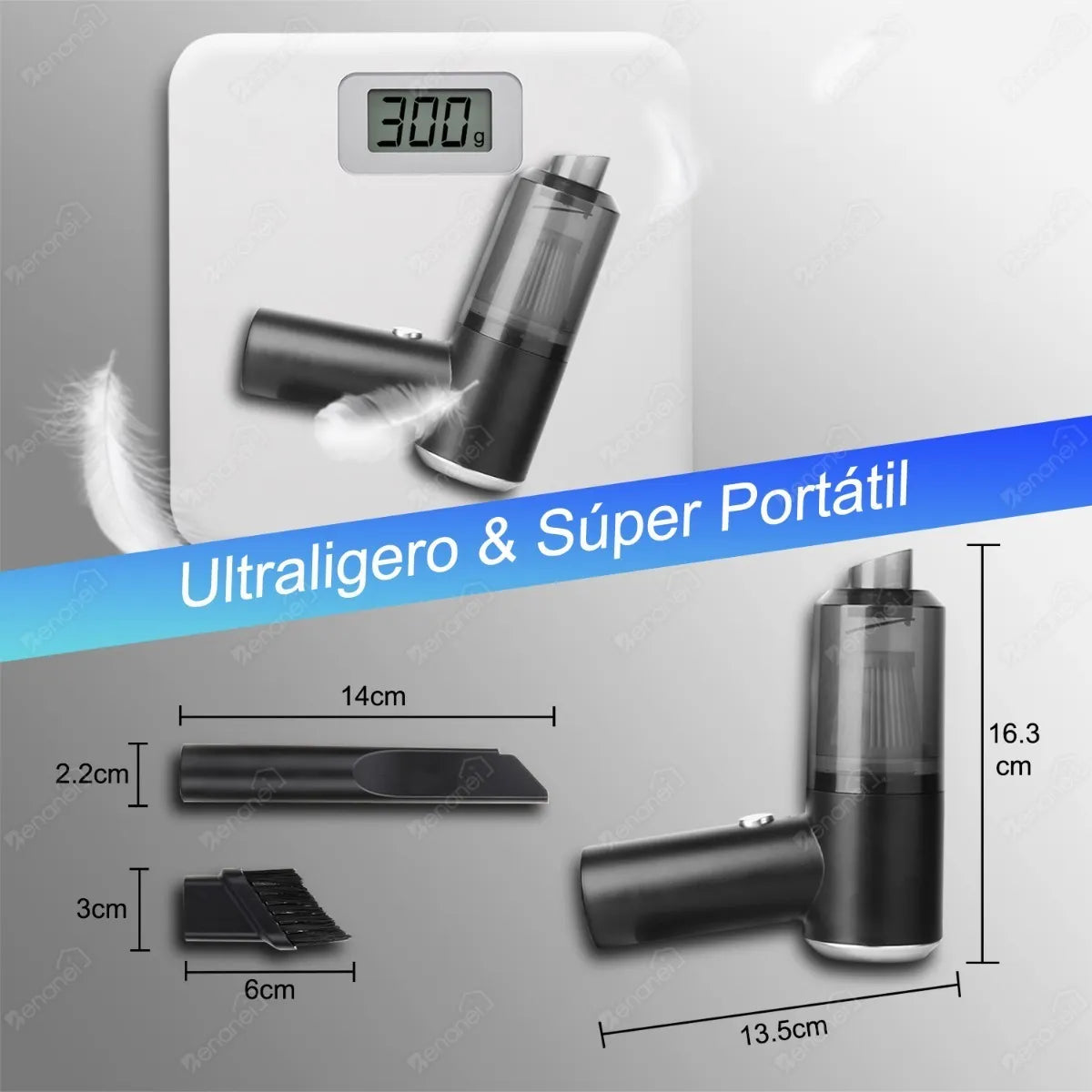 ASPIRATODO – Mini Aspiradora Sopladora portátil recargable