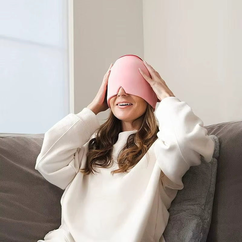 Gorro de Gel Terapéutico 180° – Alivio en frío y calor para migrañas, ojos hinchados, estrés y fatiga