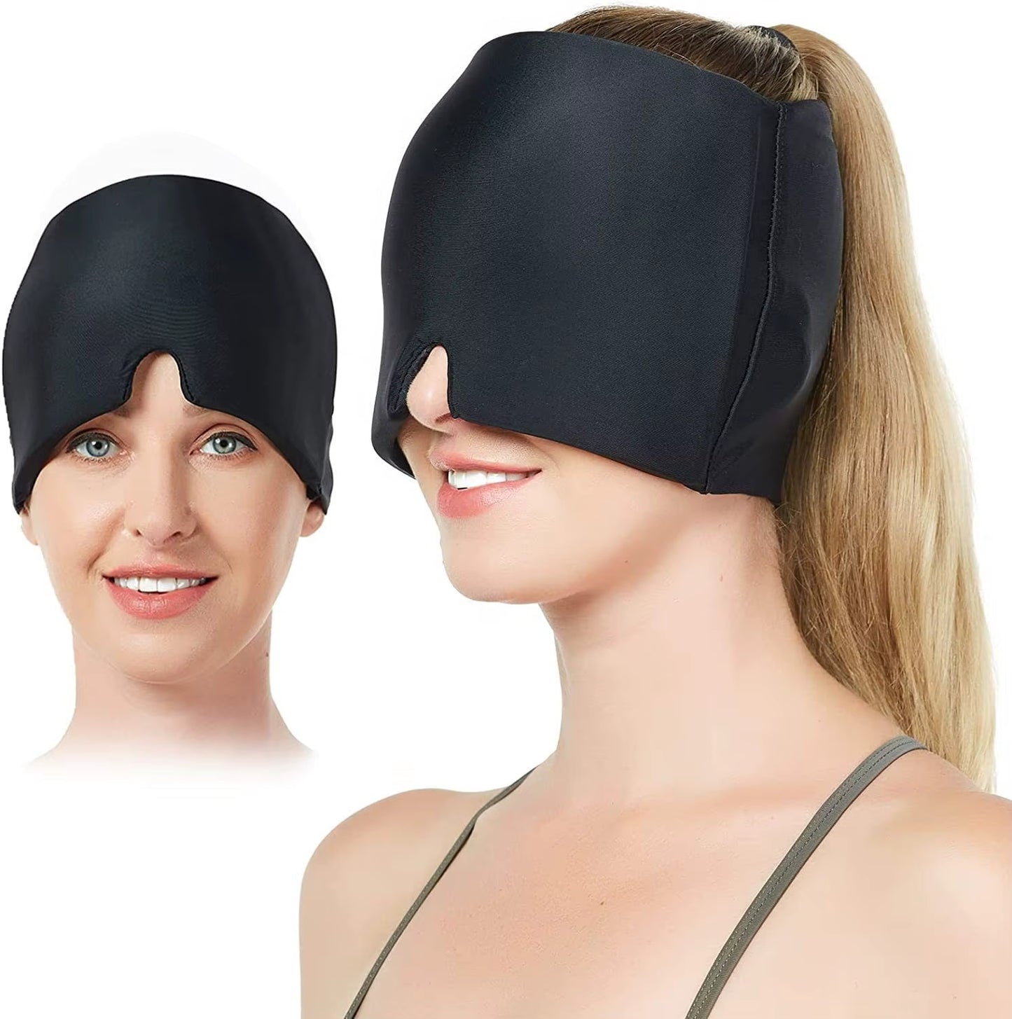 Gorro de Gel Terapéutico 180° – Alivio en frío y calor para migrañas, ojos hinchados, estrés y fatiga