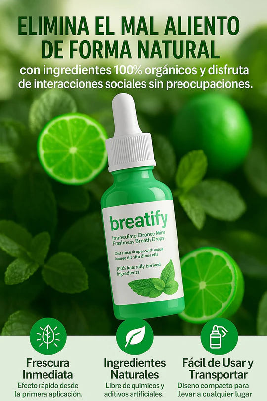 🦷 BREATIFY | Eliminador de Mal Aliento 25ml ¡Respira confianza en cada palabra!