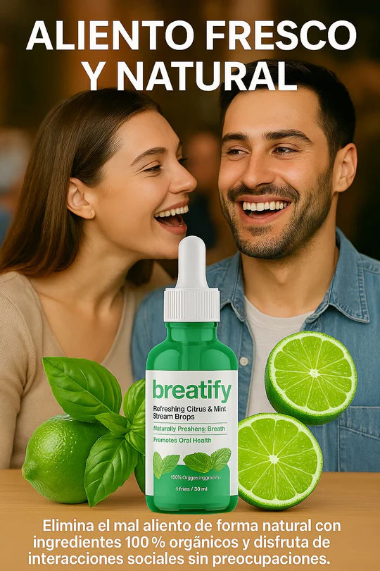 🦷 BREATIFY | Eliminador de Mal Aliento 25ml ¡Respira confianza en cada palabra!